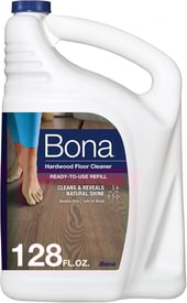 Bona Hardwood Floor Cleaner Refill - 128 fl oz - Unscented - Refill for Bona Spray Mops and Spray Bottles - Residue-Free Floor Cleaning Solution for Wood Floors Bona Hardwood Floor Cleaner Refill - 128 fl oz - Unscented - Refill for Bona Spray Mops and Spray Bottles - Residue-Free Floor Cleaning Solution for Wood Floors